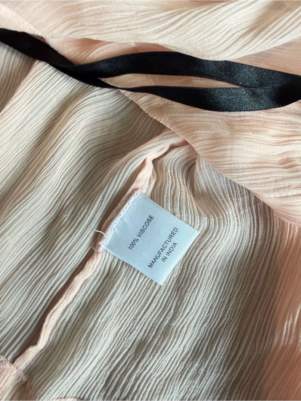Nigel Preston Free People Sheer Tie-Neck Blouse - Pink - Picture 4 of 5
